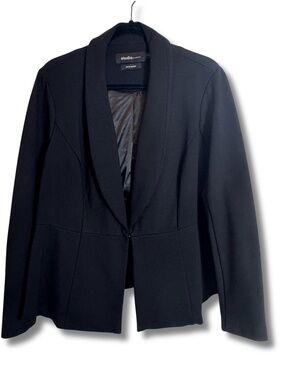 Women's Torrid Studio Luxe Stretch Ponte Peplum Blazer, Workwear, Black, Size 2X